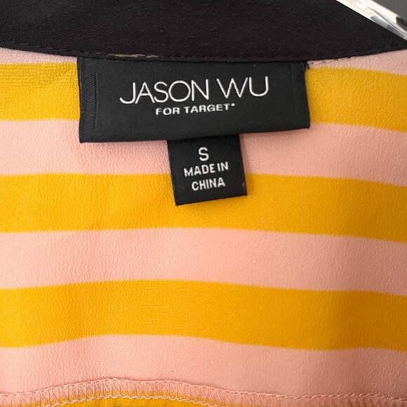 Jason Wu for Target Striped Sleeveless Collared Pleated Shift Mini Dress Sz S - Picture 5 of 6